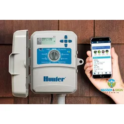 X2-601E Hunter Steuergerät Außenbereich, Hydrawise Software Wifi fähig 6 Stationen Bewässerungscomputer Hunter Typ: X2 601E Wlan fähig