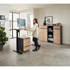 Innostyle Schreibtisch Memphis Artisan Eiche / Schwarz