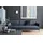 W.Schillig Couch Leder 3-Sitzer Blau