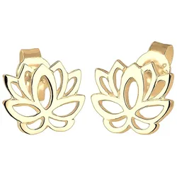 Elli Lotusblume Blume Blüte Lotus Talisman Silber Ohrringe   Damen 