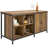 SoBuy Kücheninsel 170 x 89 x 60 cm Braun/Schwarz