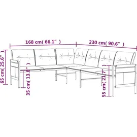 vidaXL Garten-Lounge-Set 2-tlg. anthrazit