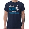 Shirtracer T-Shirt Echte Kerle spielen Volleyball - Volleyball Geschenke - Herren Premium T-Shirt geschenke für volleyballer - vater tshirt - volleyball shirt blau 4XL