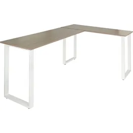 HJH Office Schreibtisch Workspace Basic I grau/weiß