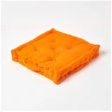 Homescapes Sitzkissen orange 50/50/10 cm – Bodenkissen unifarben