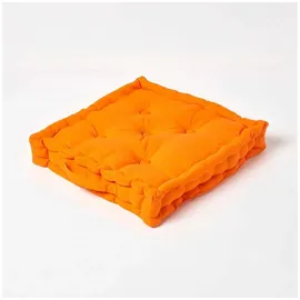 Homescapes Sitzkissen orange 50/50/10 cm – Bodenkissen unifarben