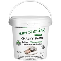 1 Liter Shabby Chic Kreidefarbe Allergiker Farbe Silikat Wandfarbe weiß Vintage