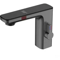 SPORTARC Intelligenter Sensor-Waschbecken-Wasserhahn Badezimmer-Waschbeckensensor-Wasserhähne Digitalanzeige Warm- und Kaltwasser-Mischbatterie berührungsloser automatischer Wasserhahn 1, 27 cm 1/2