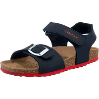 GEOX Jungen J Ghita Boy B Sandalen, Navy Red,