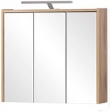 Schildmeyer Spiegelschrank Holzwerkstoff, Eiche Landhaus Dekor, 65 cm