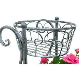 DanDiBo Ambiente Blumentreppe mit 3 Ablagen 75 x 75 cm Grau