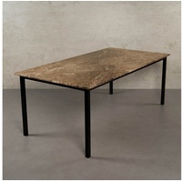 MAGNA Atelier Esstisch SAPPORO mit Marmor Tischplatte, Küchentisch, Naturstein, Dining Table, nachhaltig, 200x100x75cm braun 200 cm x 75 cm