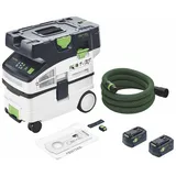 Festool CTLC MIDI I-Basic Akku Absaugmobil 36 V ( 2x 18 V ) Staubkl. L + 2x Akku 5,0 Ah - ohne Ladegerät