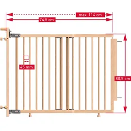 DOLLE Treppenschutzgitter Jonas 74,5-114 cm Holz