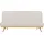 Beliani Schlafsofa Stoff 2-Sitzer Beige