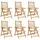 vidaXL Gartenstuhl Verstellbar 70 x 70 x 109 cm beige 6 St.