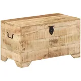 vidaXL Raues Mangoholz Massiv Aufbewahrungstruhe Holztruhe Truhenbank Sitztruhe Couchtisch Truhe Kaffeetisch Beistelltisch Sitzbank