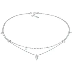 Elli Choker Layer Disc Dreieck Geo Design 925 Silber silberfarben Damen 
