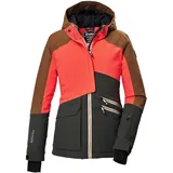killtec Mädchen Skijacke/Funktionsjacke mit Kapuze und Schneefang KSW 405 GRLS SKI JCKT, dark moss, 140, 42092-000