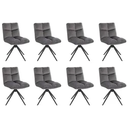 HOME DELUXE Esszimmerstuhl NODA - Farbe: Hellgrau, Menge: 8