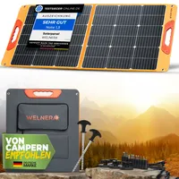 Solarpanel SET 100W faltbar tragbar für Powerstation Wohnmobil Camping Outdoor