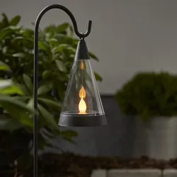 LED Solar Laterne 3in1 - Laterne/Windlicht/Erdspieß - flackernde LED - H: 70cm -...