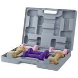 MC Star Hantel-Set 6er Set Hanteln mit Gewichten, Kurzhantelset aus Stahl, (1kg, 1,5kg, 2kg) bunt