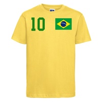 Youth Designz T-Shirt Brasilien Kinder T-Shirt im Fußball Trikot Look mit trendigem Motiv 142-152 (12 Jahre)