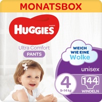 Huggies Ultra Comfort Pants Windeln Windelhosen Gr. 4 9-14 kg Monatsbox