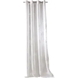 Vorhang WECKBRODT "Agatha" Gr. 1, weiß, B:135cm H:245cm, Microfaser, Polyester, Gardinen, Barock-Stickerei und Lurexfäden, Gardine, Store