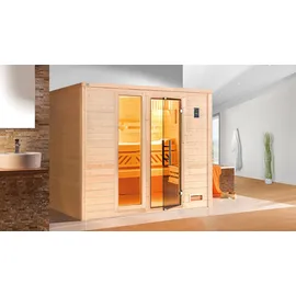 Weka Massivholzsauna BERGEN 3 inkl. 9 kW Ofen + int. Steuerung