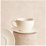 KARACA Seashell 200ml Teetasse für 6 Personen, Türkische Teegläser mit Untertasse, Cay Bardagi Set, Türkischer Tee, Cay Bardagi SETI, Elegant,Design, Hochwertiges Design