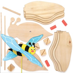 Bienen Windrädchen-Bastelsets (pro Set 2) Basteln mit Holz
