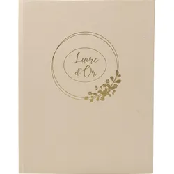 Exacompta 47633E Gästebuch, 100 Seiten, Goldschnitt, Ringflower - Latte