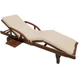 CASARIA Sonnenliege 196 x 69 x 85 cm Braun