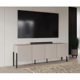 INOSIGN »Jukon,Breite 200 cm, moderne grifflose Kommode,4 Türen« Sideboard, Anrichte viel Stauraum, push-to-open-Funktion