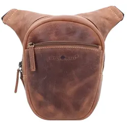 Greenburry Vintage Biker Gürteltasche Leder 20 cm brown