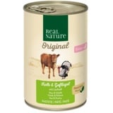 MjAMjAM Leckere Mahlzeit Kitten 400g Dose Katzennassfutter 6 x 400 Gramm vorzügliches Kalb mit Lachsöl