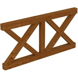 SKANHOLZ Brüstung Andreaskreuz 170 x 84 cm Holz Nussbaum