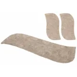 OTTO home Hochflor-Bettumrandung »Desner«, (3 tlg.), Mikrofaser, Uni-Farben, Bettvorleger, Läufer-Set Bettumrandung, 446810-14 beige U-förmig,