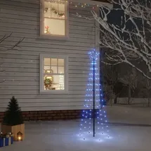 vidaXL Led-weihnachtsbaum mit Erdnägeln Blau 108 LEDs 180 cm