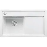 links Silgranit weiß Handbetätigung 848 x 498 mm
