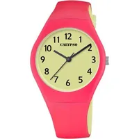 Festina Calypso Armbanduhr Damenuhr rot gelb K5791/D - Rot/Hellgelb