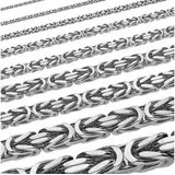 HOPLO Königskette Silberkette Königskette Länge 60cm - Breite 3,5mm - 925 Silber, Made in Germany silberfarben 60 cm Unisex