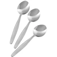 NIROSTA Menülöffel Arlberg 18,5cm 3 Stück aus Edelstahl, Silber,