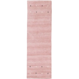 carpetfine Wollteppich »Gabbeh Uni«, rechteckig, rosa