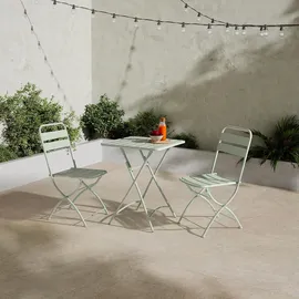 VS Venta-stock GARTENKLAPPSTUHL-SET Perla Metall
