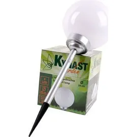 Kynast Kugelleuchte Kunststoff 20 cm Solar Erdspieß weiß