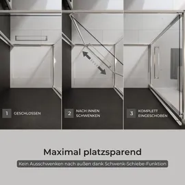 Schulte Home Sunny Duschtür anschlaglos 80 x 190 cm Sicherheitsglas