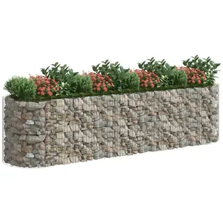 vidaXL Gabionen-Hochbeet Verzinktes Eisen 400x100x100 cm